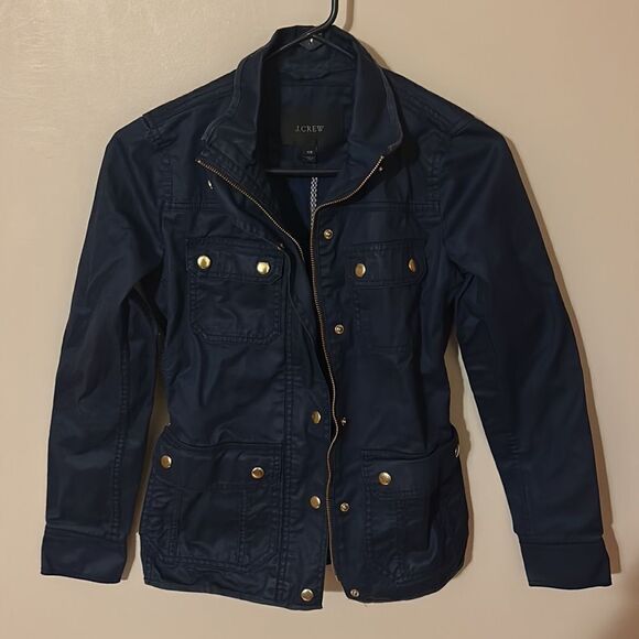 J.Crew THE Relaxed Boyfriend DOWNTOWN FIELD JACKET Navy Blue - Picture 5 of 11
